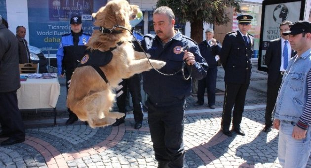 Edirne’de Polis Haftası Kutlamalarına Narkotik Dedektör Köpeği ’oscar’ Damgası