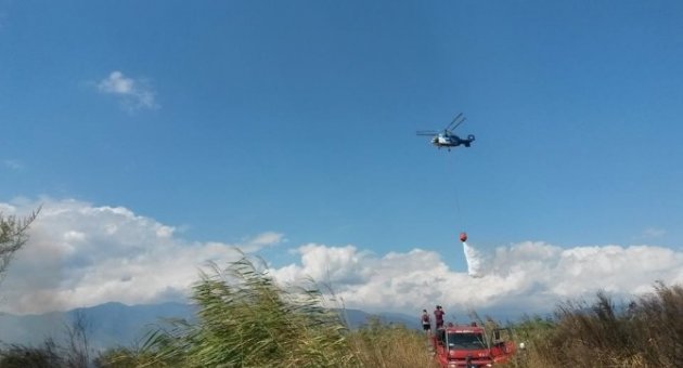 Edremit’te Sazlık Yangını