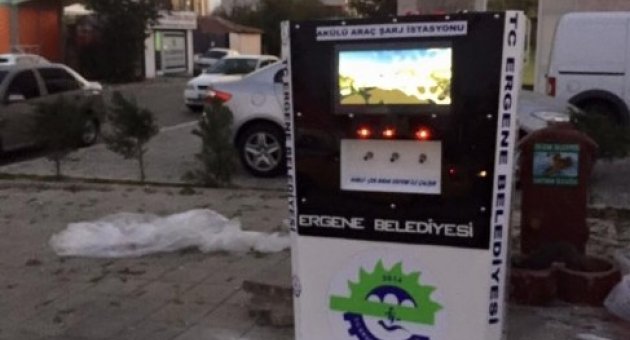 Ergene’de Akülü Araç Sarj İstasyonu Kuruldu