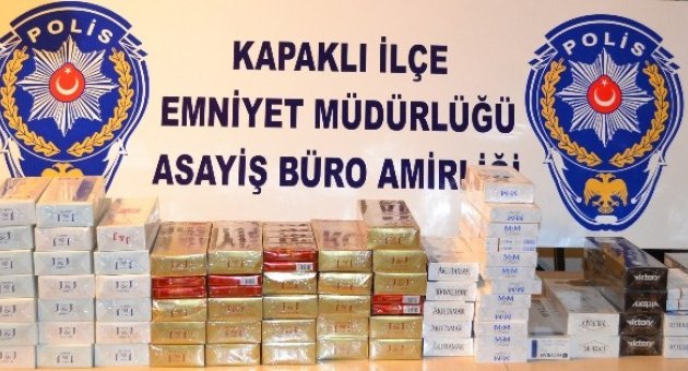 Evden Bin Paket Kaçak Sigara Çıktı