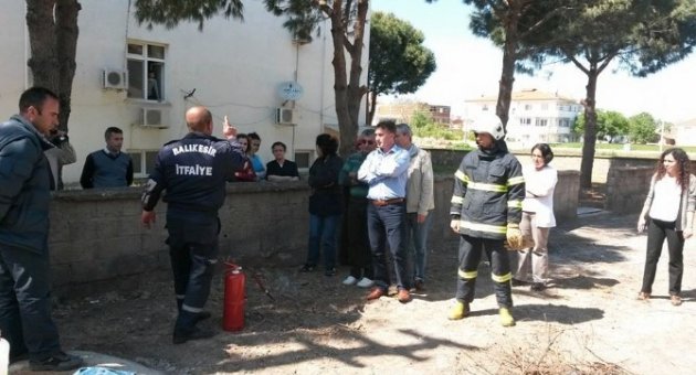 Gömeç’te Sağlıkçılara Yangın Tatbikatı
