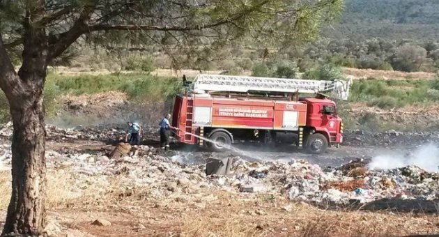 Havran’da Çöplük Yangını
