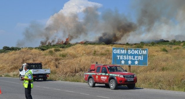 İzmir’de Tüpraş Yakınında Çıkan Yangın Korkuttu