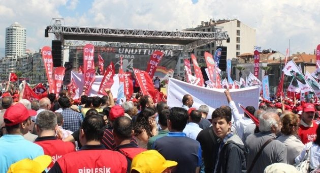 İzmirliler 1 Mayıs’ta Soma’yı Unutmadı
