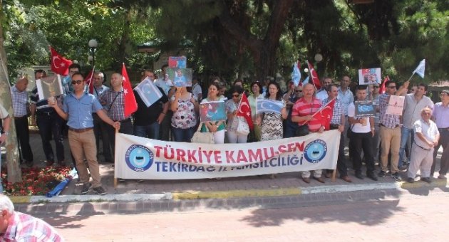 Kamu-sen Tekirdağ İl Temsilciliği’nden Çin’e Protesto