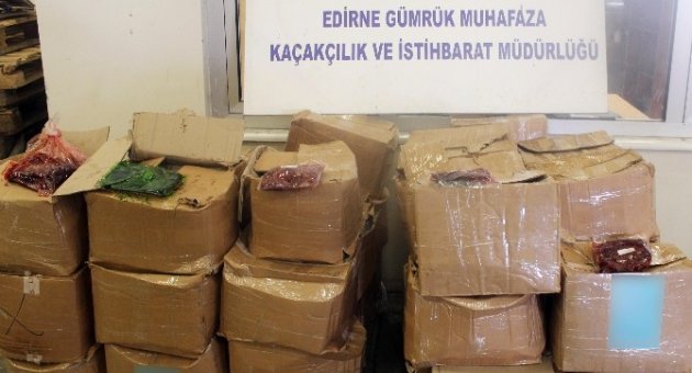 Kapıkule’de 115 Bin Tl Değerinde Kaçak Nargile Tütünü Ele Geçirildi