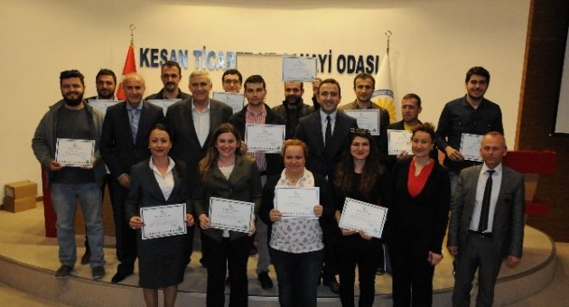 Keşan’da Dış Ticaret Eğitimi Alan 20 Kobi Sertifikalarını Aldı
