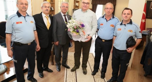Kırklareli İtfaiyesinden Başkan Kesimoğlu’na Ziyaret