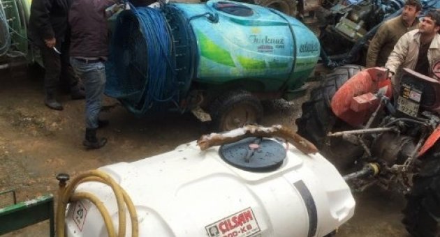 Köylüler Yangını İlaç Tankerleriyle Söndürdü