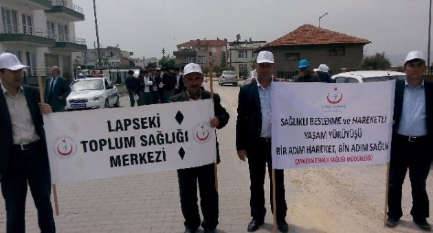 Lapseki Toplum Sağlığı Merkezinden Sağlıklı Yaşam Yürüyüşü