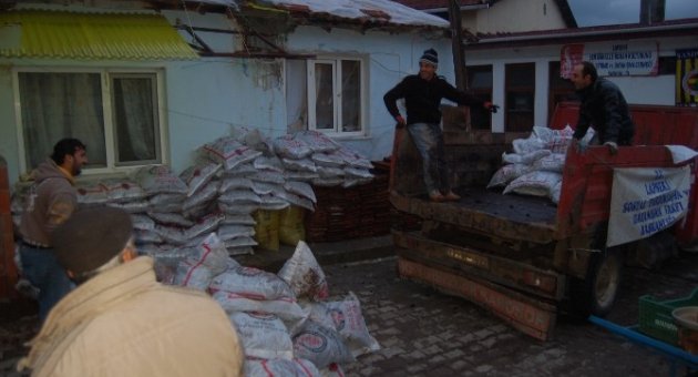 Lapseki’de 700 Ton Kömür Yardımı Yapılıyor
