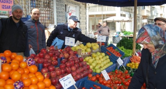 Malkara Zabıtası Pazar Yerinde Denetleme Yaptı