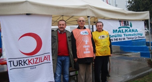 Malkara’da Kurulan Çadırda Kan Bağışına İlgi Büyük