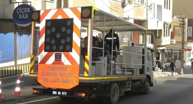 Malkara’da Yol Şeritleri Yeniledi
