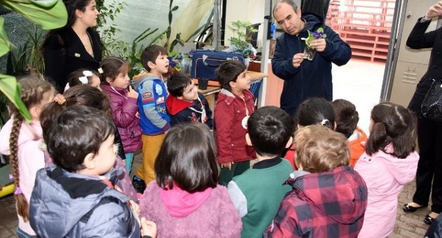 Minik Öğrencilerden Fidanlığa Ziyaret