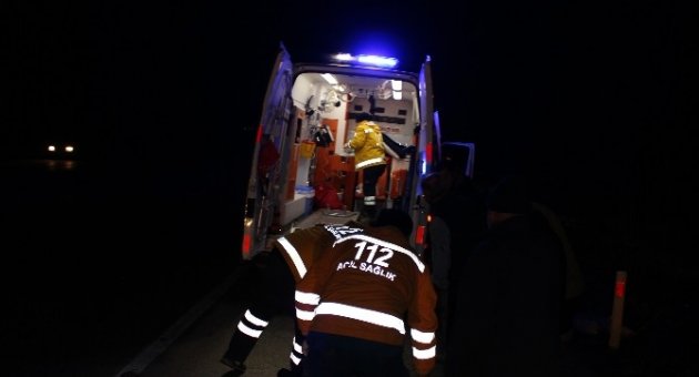 Motosiklet Yandı Sürücüsü Ağır Yaralandı