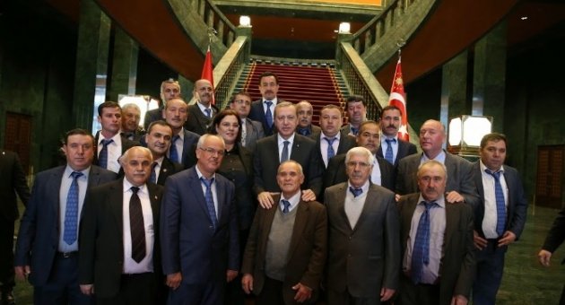 Muhtarlar Cumhurbaşkanını Ziyaret Etti