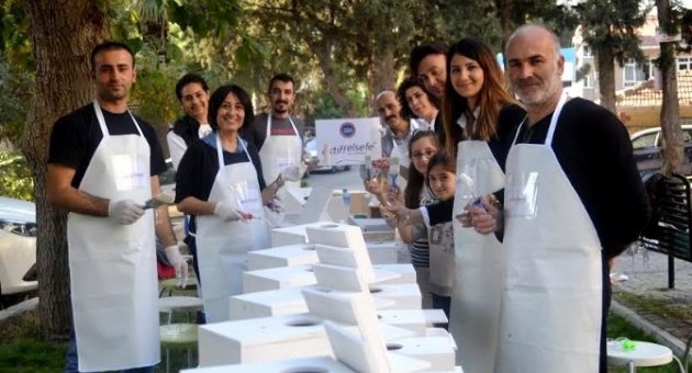 Mutlu Kuş Yuvaları Boyama Çalışması
