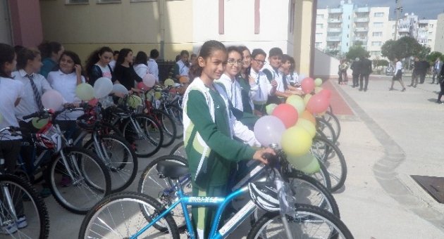 Okullara Bisikletleri Dağıtıldı