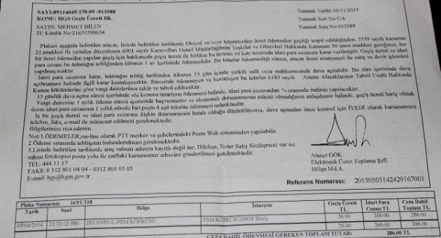 (özel Haber) 22 Yıl Önce Traktörü Çalınan Müteahhide Köprüden Kaçak Geçiş Cezası Kesildi