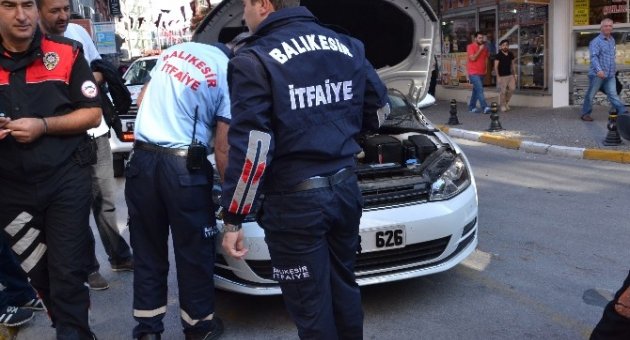 (özel Haber) Aracın Motoruna Sıkışan Kedi Saatlerce Kurtarılamadı