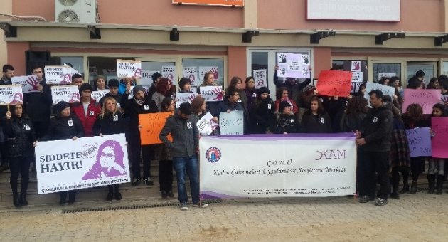 Özgecan Cinayeti Çomü’de Protesto Edildi