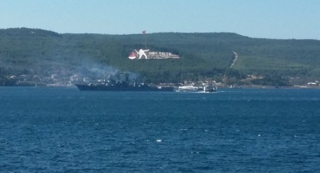 Rus Savaş Gemisi, Çanakkale Boğazı’ndan Geçiş Yaptı