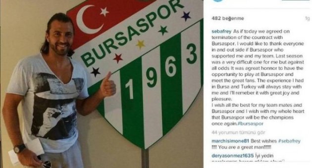 Sebastian Frey’den Bursaspor’a Veda