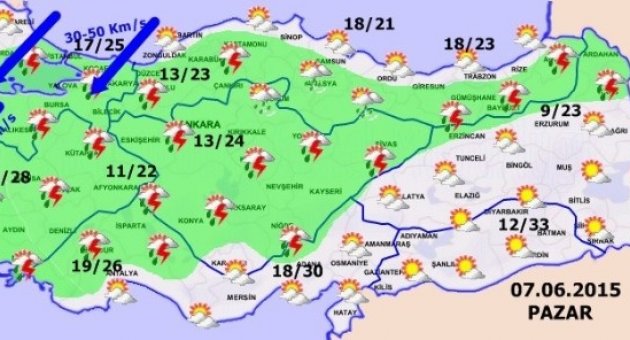 Seçim Günü Hava Yağışlı