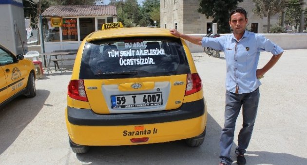 Şehit Ailelerine Taksi Bedava