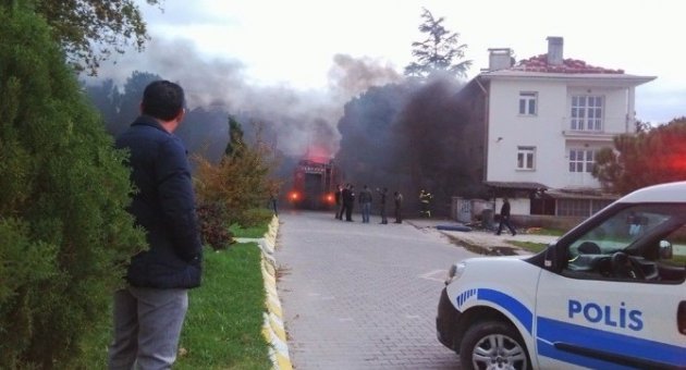 Tadilat Yapılan Banka Şubesinde Yangın Çıktı