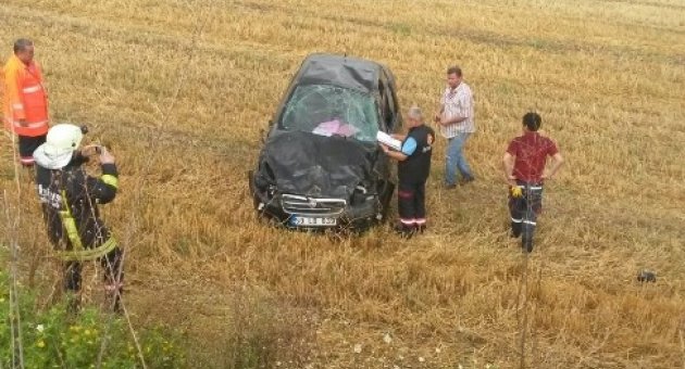 Tarlaya Uçan Muhtar Ölümden Döndü