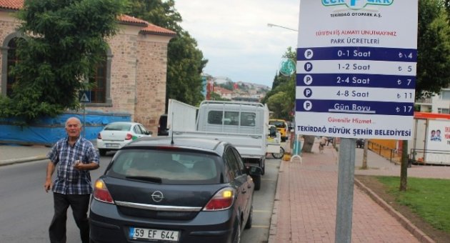 Tekirdağ’da Ana Caddelere Park Ücretli Oldu