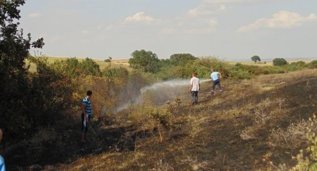 Tekirdağ’da Mera Yangını