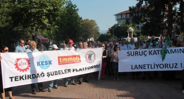 Tekirdağ’da Sivil Toplum Kuruluşları Suruç’taki Saldırıyı Kınadı