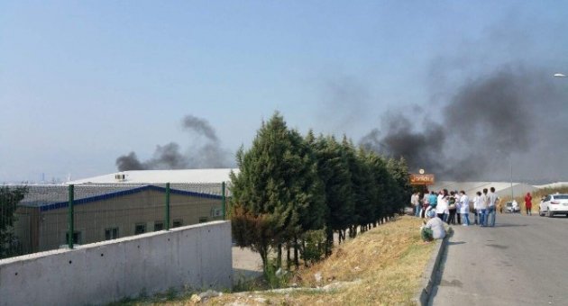 Tekstil Fabrikasında Korkutan Yangın