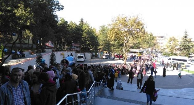 Teleferikte Cumhuriyet İzdihamı