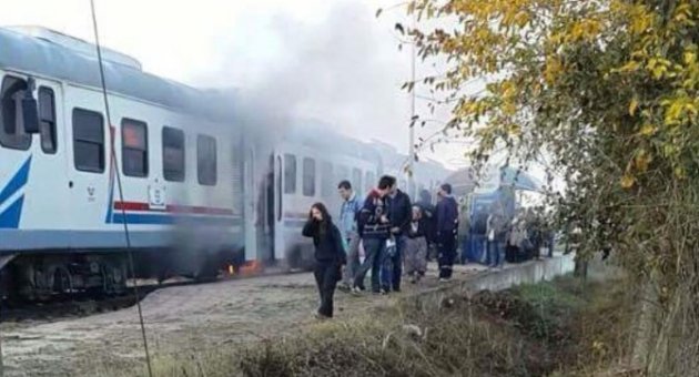 Yolcu Treninde Korkutan Yangın