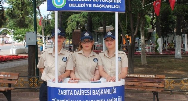 Zabıta Ekipleri, Tekirdağlı Vatandaşları Bilinçlendirmek İçin Stant Açtı