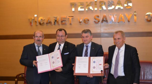 BİGA TSO İLE TEKİRDAĞ TSO KARDEŞ ODA VE İŞBİRLİĞİ PROTOKOLÜ İMZALADI.