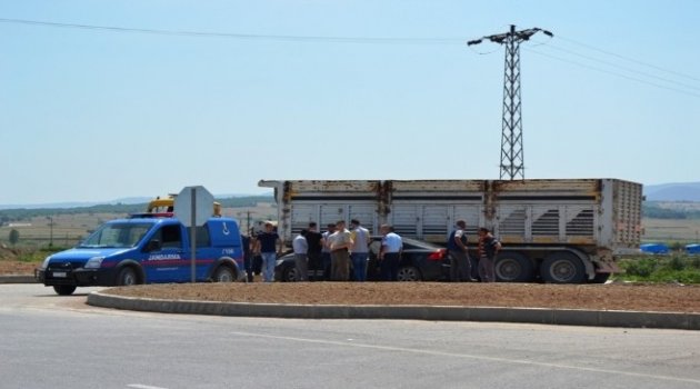 Biga'da Trafik Kazası : 1 Yaralı