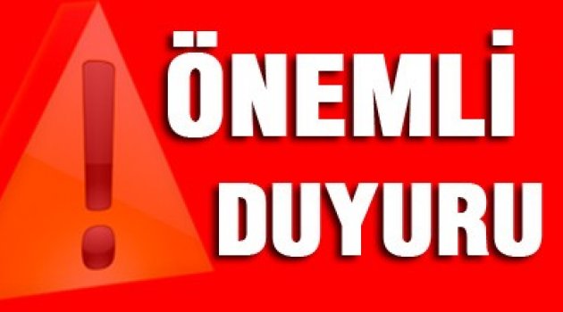 Çanakkale Belediyesi'nden öndemli duyuru!