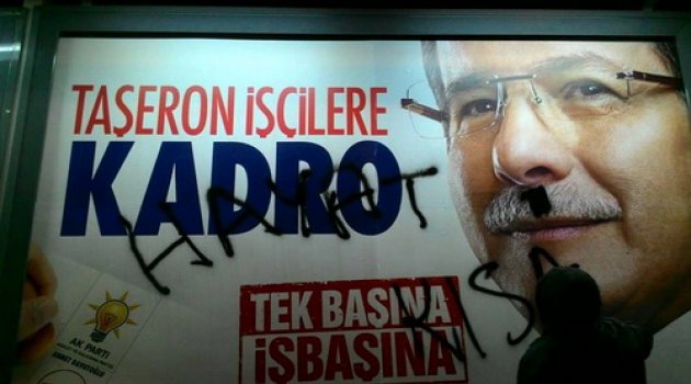 ÇANAKKALE,de AKP tepkisi billboardlara yansıdı