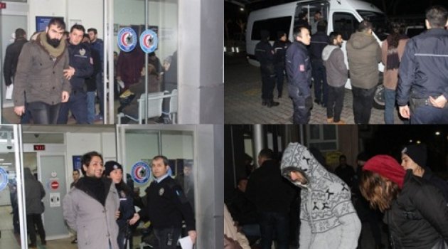 Çanakkale'de 23 kişi gözaltına alındı.