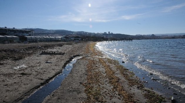 Çanakkale'de Deniz Çekildi