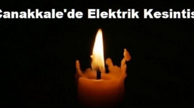 Çanakkale'de Elektrik Kesintisi