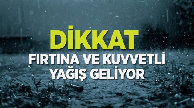 Çanakkale'de FIRTINA ve KUVVETLİ YAĞIŞ BEKLENİYOR!