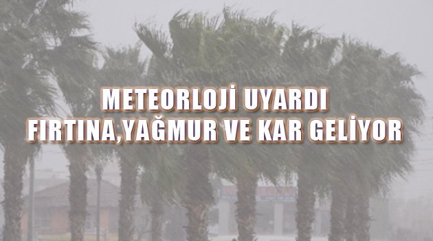 Çanakkale'de Kuvvetli Sağanak Yağış, Fırtına, Kar Yağışı Bekleniyor!...