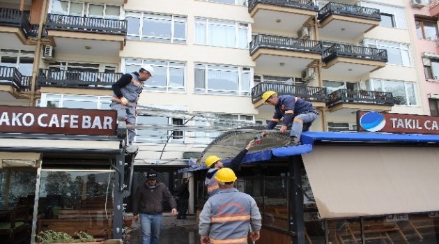 Kordonda Tenteler Kaldırıldı