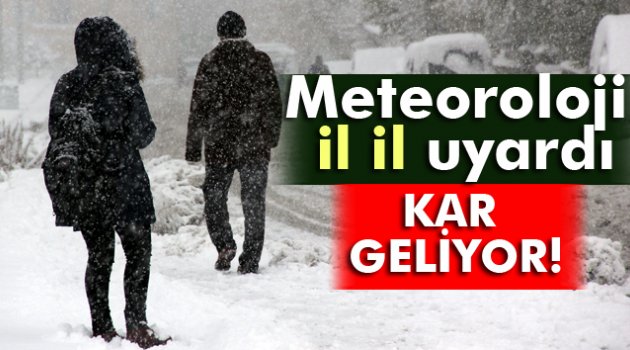 Meteoroloji İL İL Uyardı Yoğun kar yağışına dikkat!